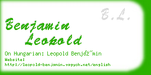 benjamin leopold business card